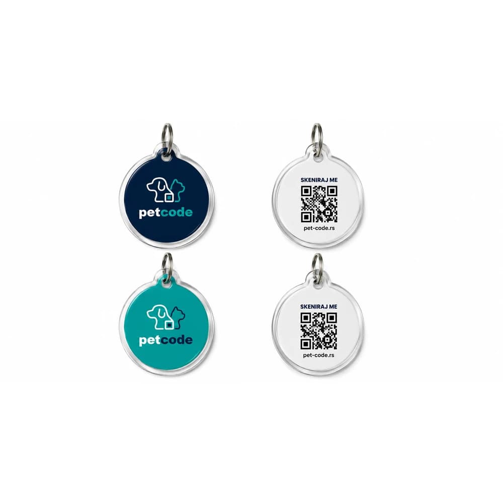 PetCode Pametan QR Privezak za Ljubimce — Epoxy premaz